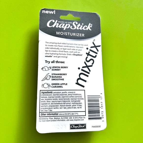 2 HTF Chapstick MixStix Lip Balm Strawberry Banana Smoothie & Lemon Berry Sorbet - Picture 5 of 5